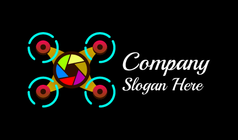 Premium Colorful Drone Logo