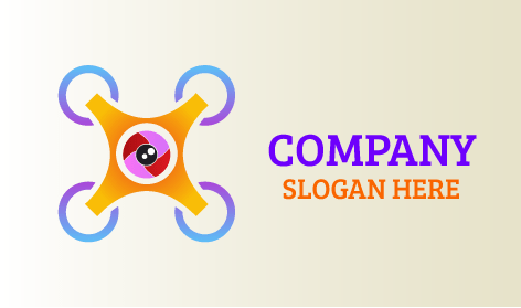 Logo Für Quadrocopter-überwachungsdrohne