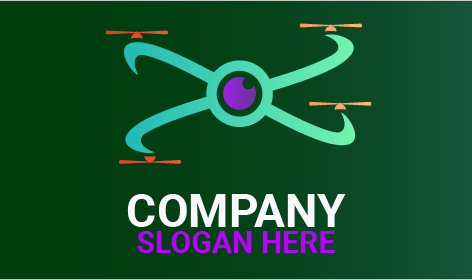 Logo Drone Baling-Baling Berputar