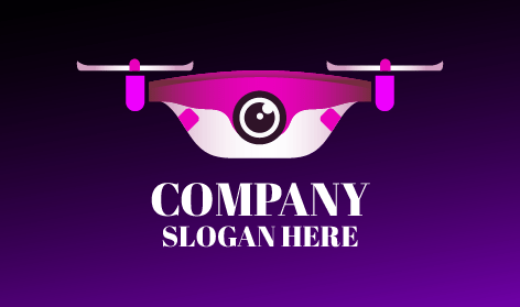 White And Purple Drone Logo