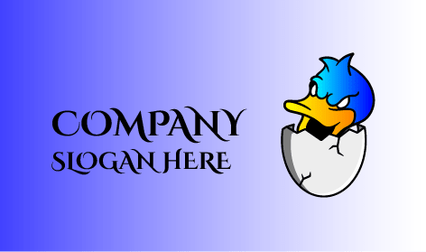 Logotipo Del Pato Azul Agresivo