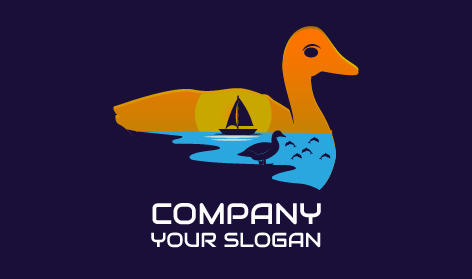 Black Boat Duck Logo