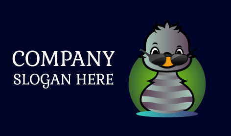 Cute Goggle Duck Logo