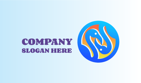 Gradient Orange Duck Logo