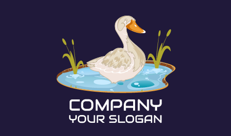 Green Grass Pond Duck Logo