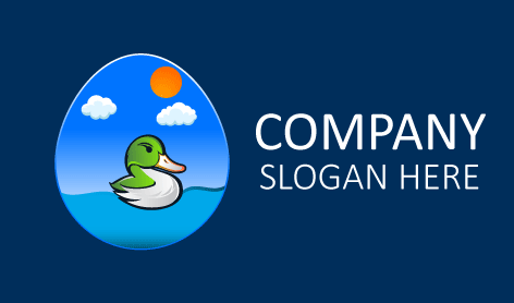 Green Mallard Duck Logo