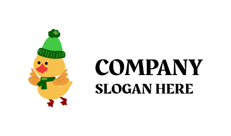 Green Wool Cap Duck Logo
