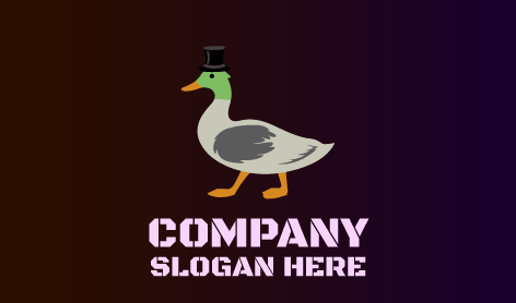 Hat Wearing Duck Logo