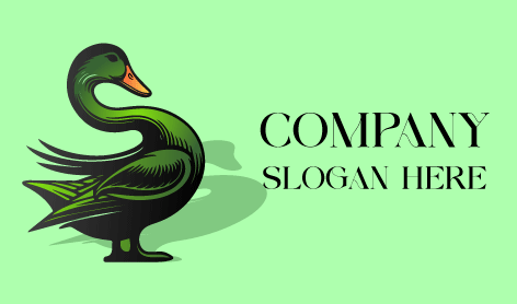 Moody Green Duck Logo