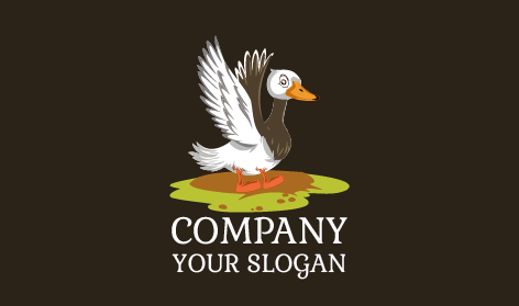 Premium Flying Duck Logo