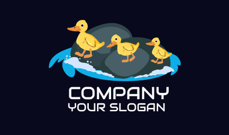 Yellow Duck Family Logo