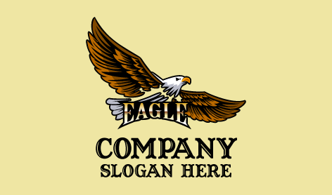 Logo Con Marchio Denominativo Di Uccello Aquila