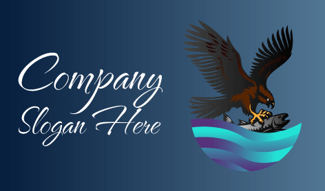 Eagle Catching Fish Logo - Drawlogo
