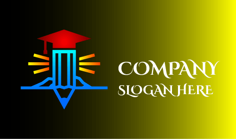 Blue Line Pencil Education Logo