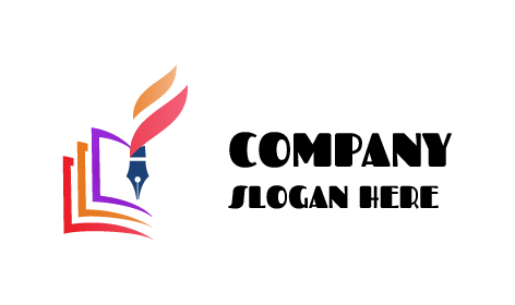 Colorful Ink Pen Education Logo