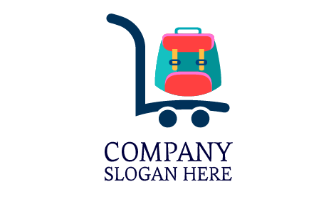 School Trolley Bag Education Logo