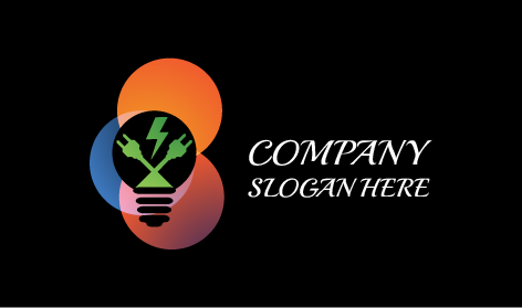 Black Energy Saver Electrician Logo