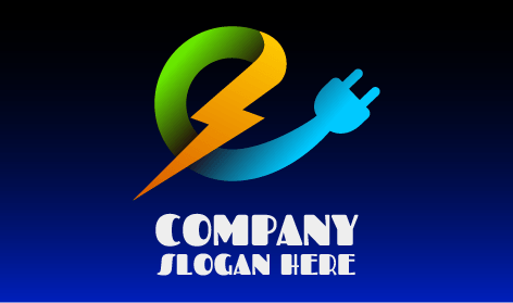Blue Plug Electrician Logo
