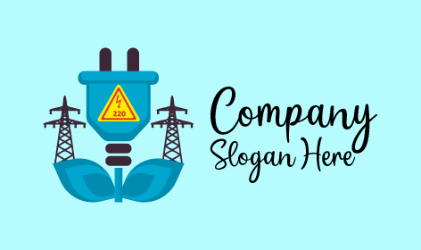 Blue Sustainable Energy Electrician Logo