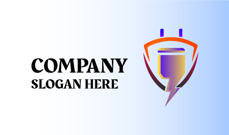 Logo Teknisi Listrik Adaptor Pengisi Daya