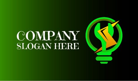 Green Bulb Electrician Logo