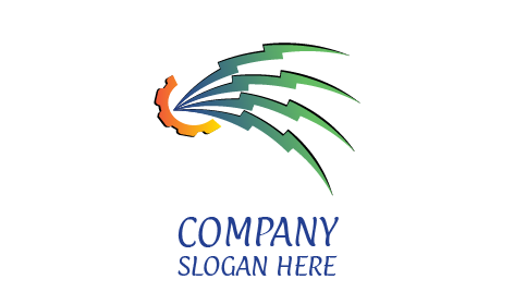 Half Setting Sign Electrician Logo