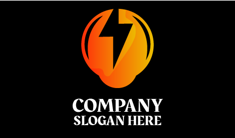 Incandescent Lamp Electrician Logo