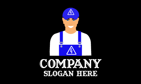 Maintenance Technician Electrician Logo
