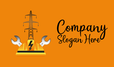 Logo Dell'elettricista Con Berretto Arancione