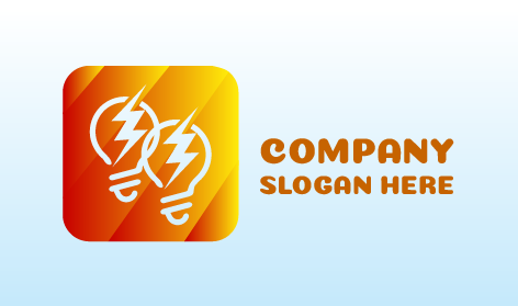 Orange Square Electrician Logo