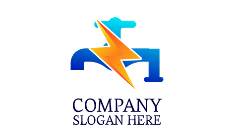 Logo Teknisi Listrik Tenaga Air Profesional