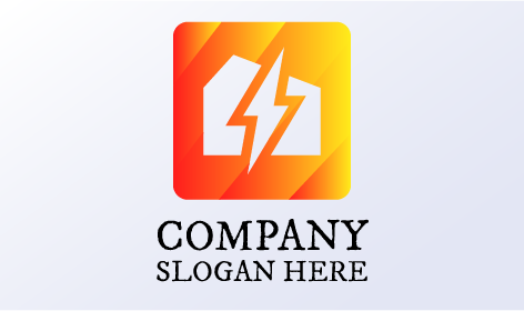 Logotipo De Electricista Con Perno De Luz Plateado