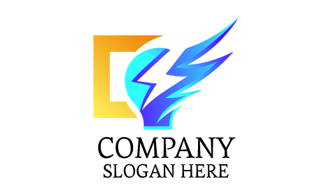 Funkelndes Blaues Elektriker-logo