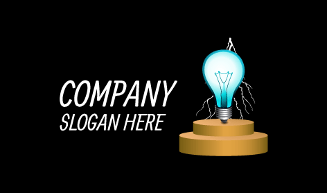 Thunder Power Bulb Electrician Logo