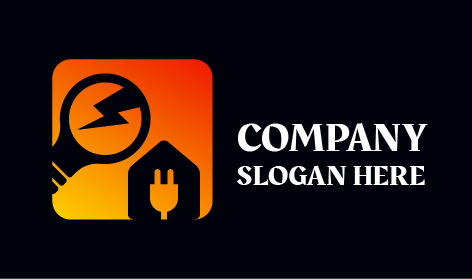 Two Pin Plug Electrician Logo