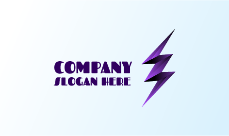 Zig Zag Bolt Electrician Logo