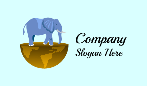 Bebek Mavisi Gölge Fil Logosu