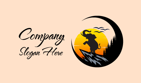 Black Elephant Dancing Logo