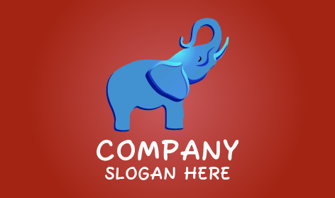 Blue Elephant Trumpet Logo
