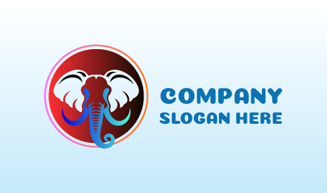 Blue Tusks Elephant Logo