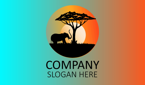 Colossal Elephant Landscape Logo