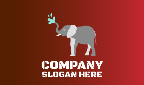 Drinking Water Elephant Logo