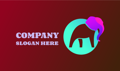 Gradient Trunk Elephant Logo
