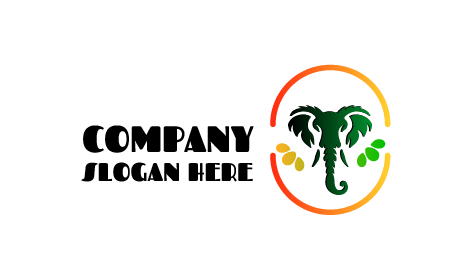 Logo De L'éléphant Vert De La Jungle