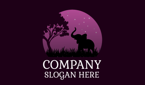 Lumbering Majestic Elephant Logo