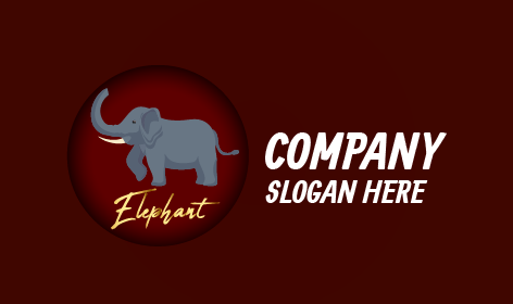 Precious Gray Elephant Logo
