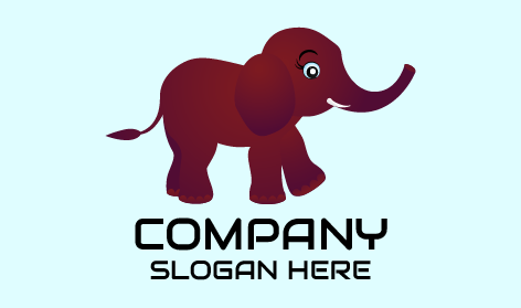 Purple Baby Elephant Logo