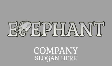 Sleek Elephant Typeface Logo