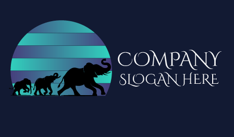 Stomping Majestic Elephant Logo