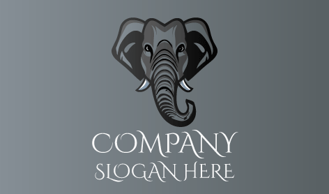 White Tusk Elephant Logo